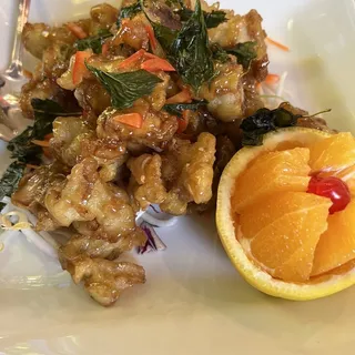 Crispy Basil Garlic Chicken