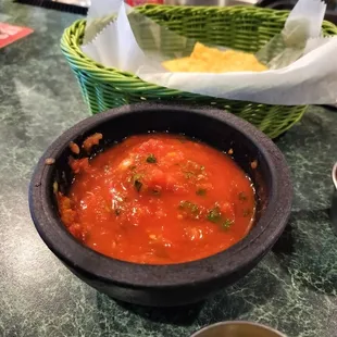 Complimentary salsa