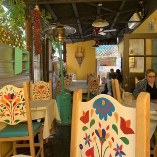 Outdoor dining section.