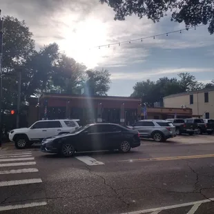 Outside of Zachary's standing near the Courthouse.
