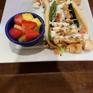 Chicken Gyro w/ Fruit Bowl