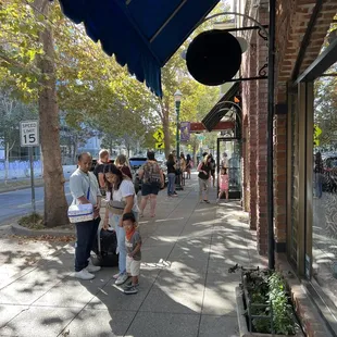 Crazy line! Best breakfast sandwich ever
