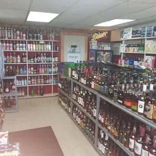 a wide selection of alcohol