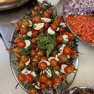 a variety of appetizers