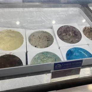 a variety of ice creams
