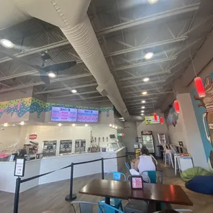 the interior of the restaurant