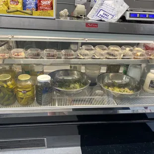 Pickles, salad and desserts
