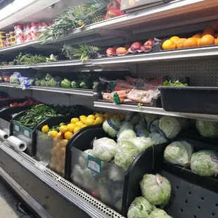 the produce section of a grocery store