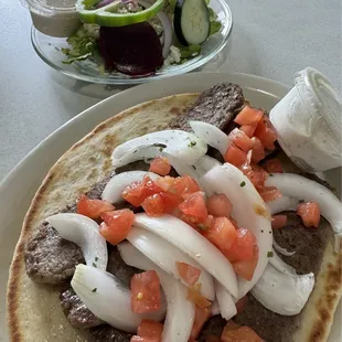 Gyro pita sandwich + mini Greek salad