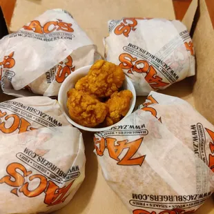 Zack Pack comes with 4 boneless wings.