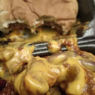 Cheeseburger and chili fries supreme