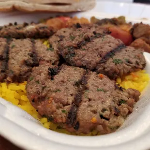 Impossible Kefta Kabob Entree w/ Zad&apos;s Rice, and Vegetable Stew