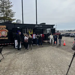a line of food trucks