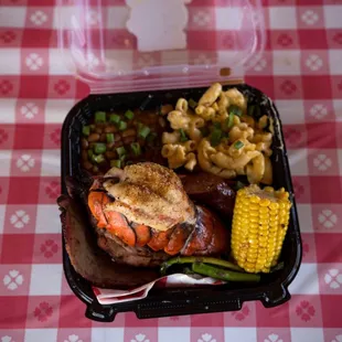 Smoked Lobster,Tri tip,Rib  Plate