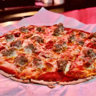 Cheese @ Sausage Pizza