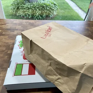 takeout pizza and eggplant