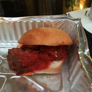 The appetizer sliders come with two sliders. It was very very good. Bang for your buck! Crusty bread and fresh, cheese perfect