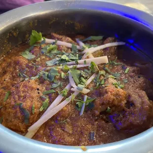 Lamb karahi (lamb w/ bone)