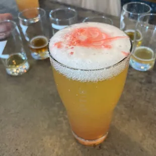 Special grenadine beer lemonade drink!