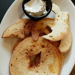 Bagel Chips and Herb Cream Cheese