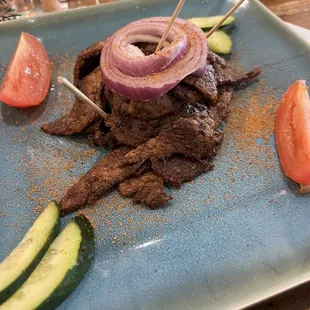 Beef Suya appetizer