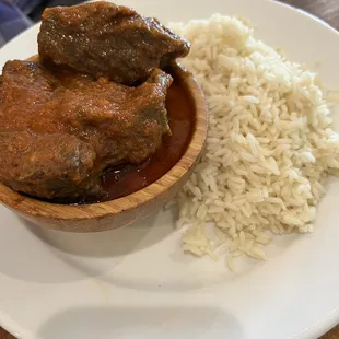 Naija stew with rice