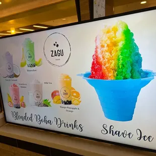 a large tv screen displaying a variety of desserts