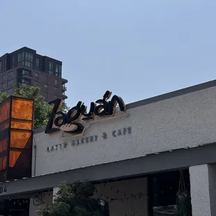 Outside the restaurant