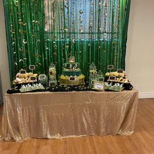 a table set up for a party