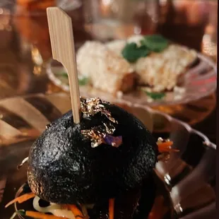 Banh mi slider and corn "ribs"