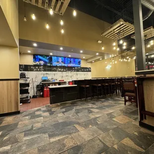 interior, sushi and sashimi