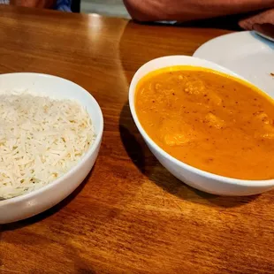 Seafood kerala curry  with steamed rirce