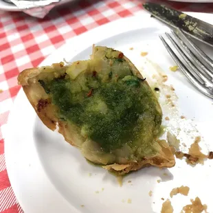 Veg Samosa with green sauce