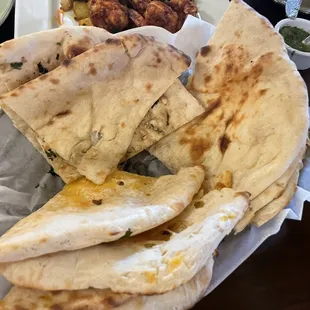 Garlic Naan and Cheese Naan