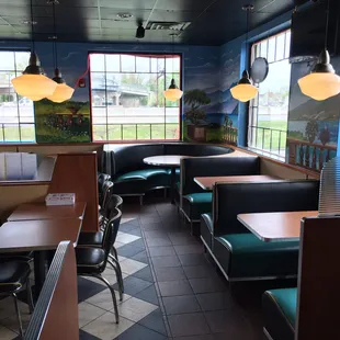 the interior of a restaurant