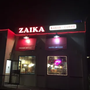 Night view of Zaika Kabab &amp; Curry.