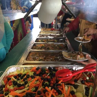 Amazing food selection with lots of complements for the chefs.