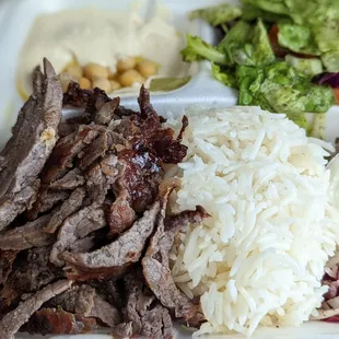 Beef plate, meat was dry and underseasoned.