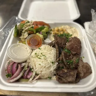 Grilled Beef Kabob Plate
