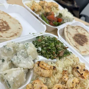 a variety of food items
