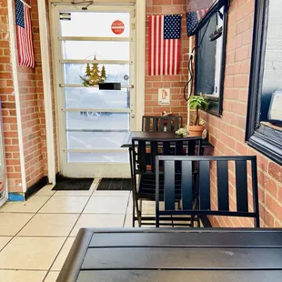 Tables and front door