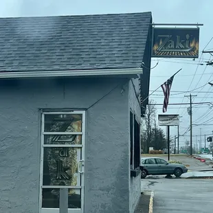 the front of the restaurant