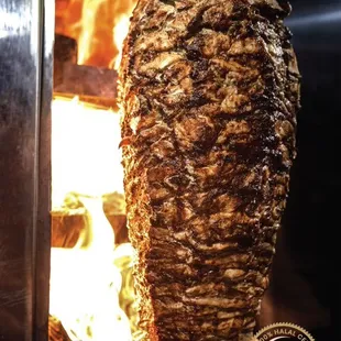 a kebab being cooked