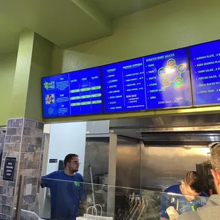 a man ordering food