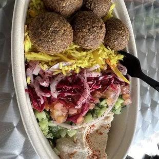 Vegetarian falafel bowl