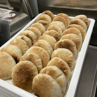 freshly baked pita