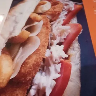 a menu for a sandwich