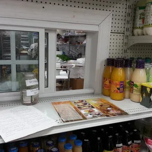 a view of a store&apos;s shelves