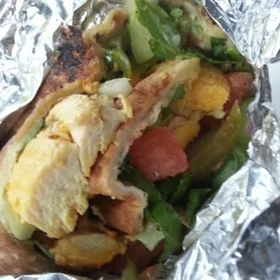 Chicken kabob wrap
