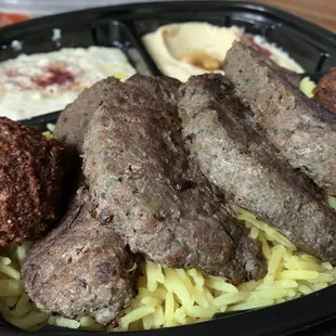 Beef Kafta with Rice Plate
